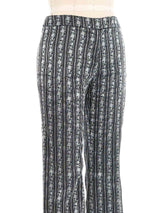 2002 Alexander McQueen Metallic Skull Stripe Trousers Bottom arcadeshops.com