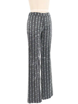 2002 Alexander McQueen Metallic Skull Stripe Trousers Bottom arcadeshops.com