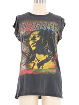 1980s Bob Marley Distressed Cutoff Tee T-Shirt arcadeshops.com