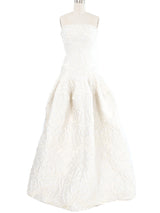 2011 Alexander McQueen Strapless Brocade Wedding Gown Dress arcadeshops.com