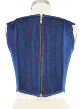 1992 Vivienne Westwood Marlene Dietrich Printed Corset Top arcadeshops.com