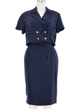 Chanel Pleated Silk Shirt Dress Dress arcadeshops.com