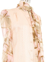 Edeltrud Hofmann Watercolor Diamond Silk Blouse Top arcadeshops.com