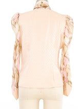 Edeltrud Hofmann Watercolor Diamond Silk Blouse Top arcadeshops.com