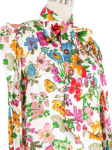 Edeltrud Hofmann Floral Silk Blouse Top arcadeshops.com