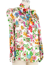 Edeltrud Hofmann Floral Silk Blouse Top arcadeshops.com