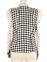 Edeltrud Hofmann Pink Polka Dot Silk Blouse Top arcadeshops.com