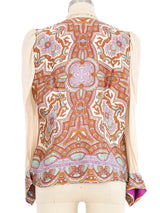Edeltrud Hofmann Nude Paisley Silk Blouse Top arcadeshops.com
