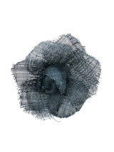 Chanel Camelia Midnight Navy Tweed Brooch Accessory arcadeshops.com