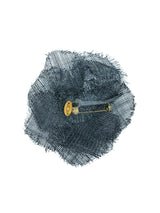 Chanel Camelia Midnight Navy Tweed Brooch Accessory arcadeshops.com