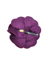 Chanel Camelia Burgundy Velvet Brooch Accessory arcadeshops.com