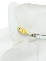 Chanel Camelia Ivory Silk Brooch Accessory arcadeshops.com
