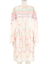 Mary McFadden Watercolor Printed Dress Dress arcadeshops.com