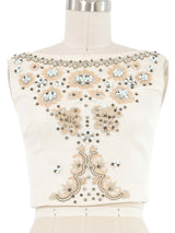 1990s Dries Van Noten Beaded Top Top arcadeshops.com