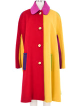 Bill Blass Color Block Swing Coat Outerwear arcadeshops.com