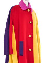 Bill Blass Color Block Swing Coat Outerwear arcadeshops.com