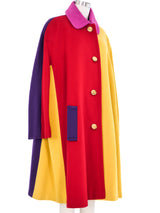 Bill Blass Color Block Swing Coat Outerwear arcadeshops.com