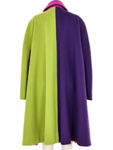 Bill Blass Color Block Swing Coat Outerwear arcadeshops.com
