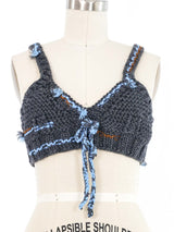 2017 Prada Gray Knit Bralette Top arcadeshops.com