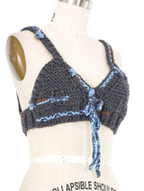 2017 Prada Gray Knit Bralette Top arcadeshops.com