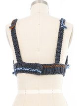 2017 Prada Gray Knit Bralette Top arcadeshops.com