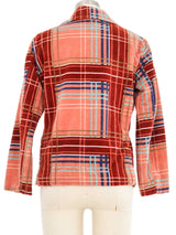 Plaid Velvet Quilt Lined Jacket Jacket arcadeshops.com