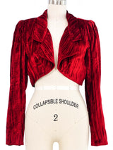 Emanuel Ungaro Red Velvet Bolero Jacket arcadeshops.com