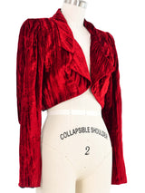 Emanuel Ungaro Red Velvet Bolero Jacket arcadeshops.com