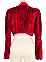 Emanuel Ungaro Red Velvet Bolero Jacket arcadeshops.com