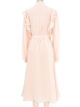 Chloe Blush Silk Ruffle Dress Dress arcadeshops.com