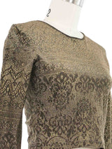 Christian Lacroix Metallic Patterned Long Sleeve Top arcadeshops.com