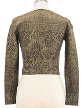 Christian Lacroix Metallic Patterned Long Sleeve Top arcadeshops.com