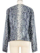 Escada Snake Printed Leather Jacket Jacket arcadeshops.com
