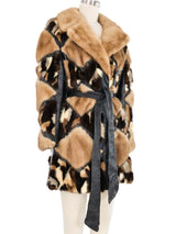 1970s Patchwork Mink and Leather Jacket Outerwear arcadeshops.com