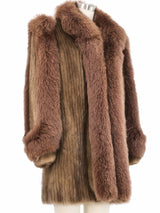 Tan Sable Trimmed Mink Jacket Jacket arcadeshops.com