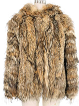 Hooded Fur Jacket Jacket arcadeshops.com