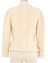 2002 Chanel Ivory Ruffle Front Jacket Jacket arcadeshops.com