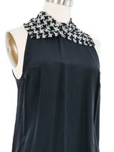 2009 Chanel Tweed Accented Silk Halter Top Top arcadeshops.com