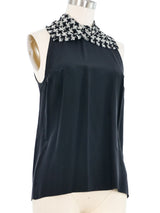 2009 Chanel Tweed Accented Silk Halter Top Top arcadeshops.com