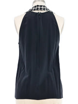 2009 Chanel Tweed Accented Silk Halter Top Top arcadeshops.com