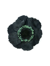 Chanel Poppy Black Metallic Brooch Accessory arcadeshops.com