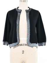 1999 Chanel Sequin Trimmed Cardigan Top arcadeshops.com