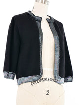 1999 Chanel Sequin Trimmed Cardigan Top arcadeshops.com