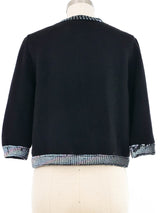 1999 Chanel Sequin Trimmed Cardigan Top arcadeshops.com