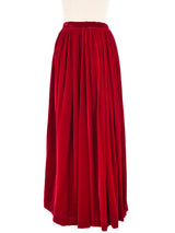 Donald Brooks Red Velvet Maxi Skirt Bottom arcadeshops.com