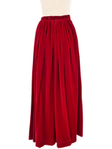 Donald Brooks Red Velvet Maxi Skirt Bottom arcadeshops.com
