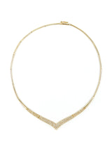 14k Gold Diamond Collar Necklace Fine Jewelry arcadeshops.com