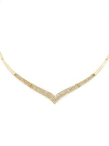 14k Gold Diamond Collar Necklace Fine Jewelry arcadeshops.com