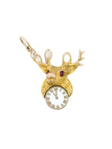 14k Elk Enamel Clock Charm Fine Jewelry arcadeshops.com