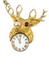 14k Elk Enamel Clock Charm Fine Jewelry arcadeshops.com